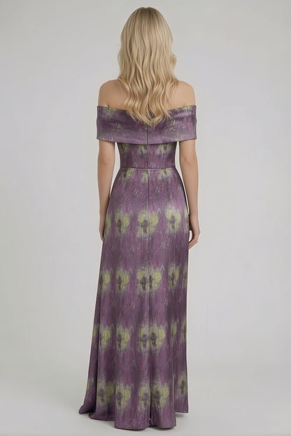 Sheath-Column Floor Length Jacquard Mother of the Bride Dress CM0420