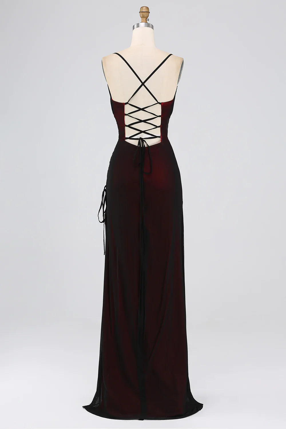 Sheath Spaghetti Straps Bridesmaid Dress With Elasticity
