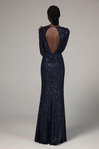 Trumpet-Mermaid Floor Length Sequined Dress CS0295