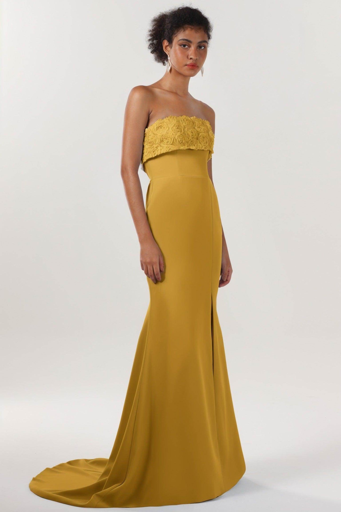 Trumpet-Mermaid Sweep-Brush Train Stretch Crepe Bridesmaid Dress CS0591BM