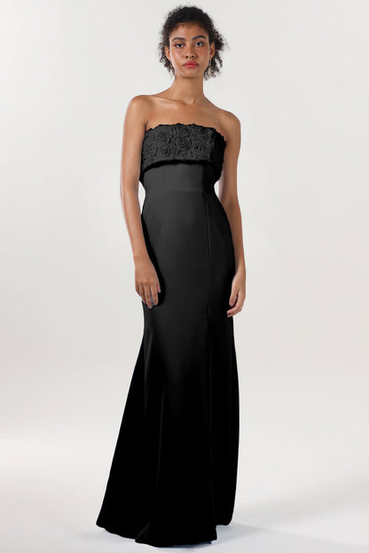 Trumpet-Mermaid Sweep-Brush Train Stretch Crepe Bridesmaid Dress CS0591BM