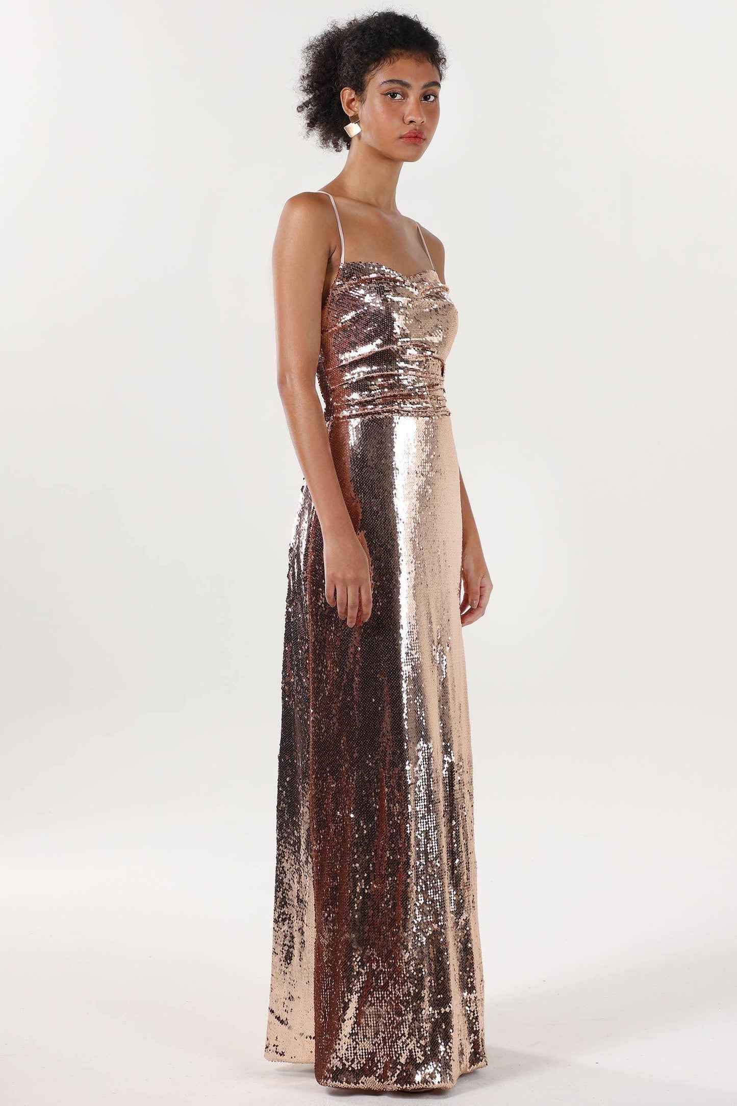 Sheath-Column Maxi Sequined Formal Dress CS0622