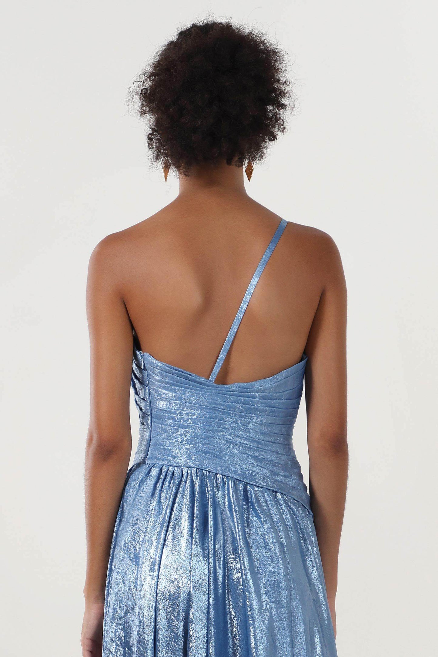 A-line Maxi Metallic Formal Dress CS0650