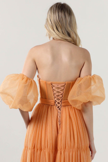 A-Line Maxi Tulle Formal Dress CS0661