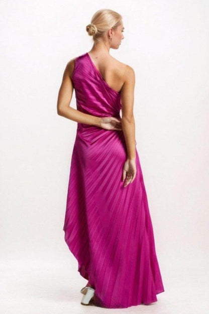 A-Line Maxi Satin Prom Dress CS0694