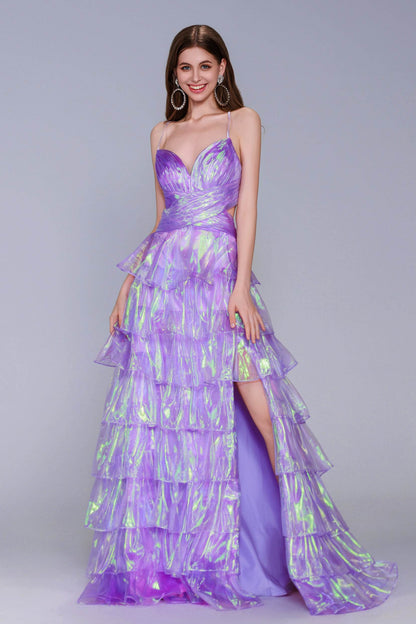 A-Line Maxi Organza Prom Dress CS0956