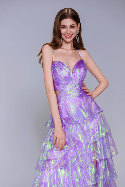 A-Line Maxi Organza Prom Dress CS0956
