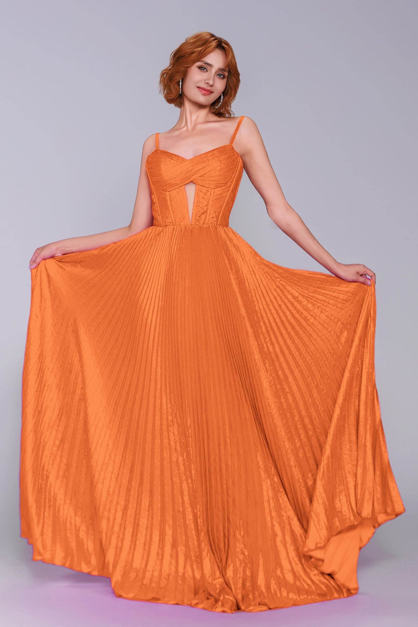 A-Line Maxi Metallic Prom Dress CS0963
