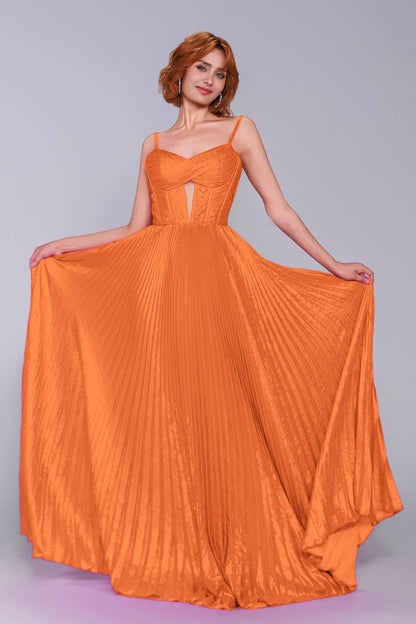 A-Line Maxi Metallic Prom Dress CS0963