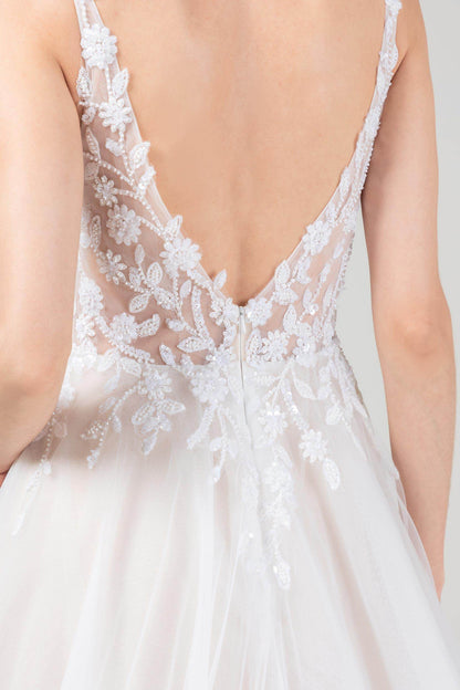 A-Line Court Train Tulle Lace Wedding Dress CW2585