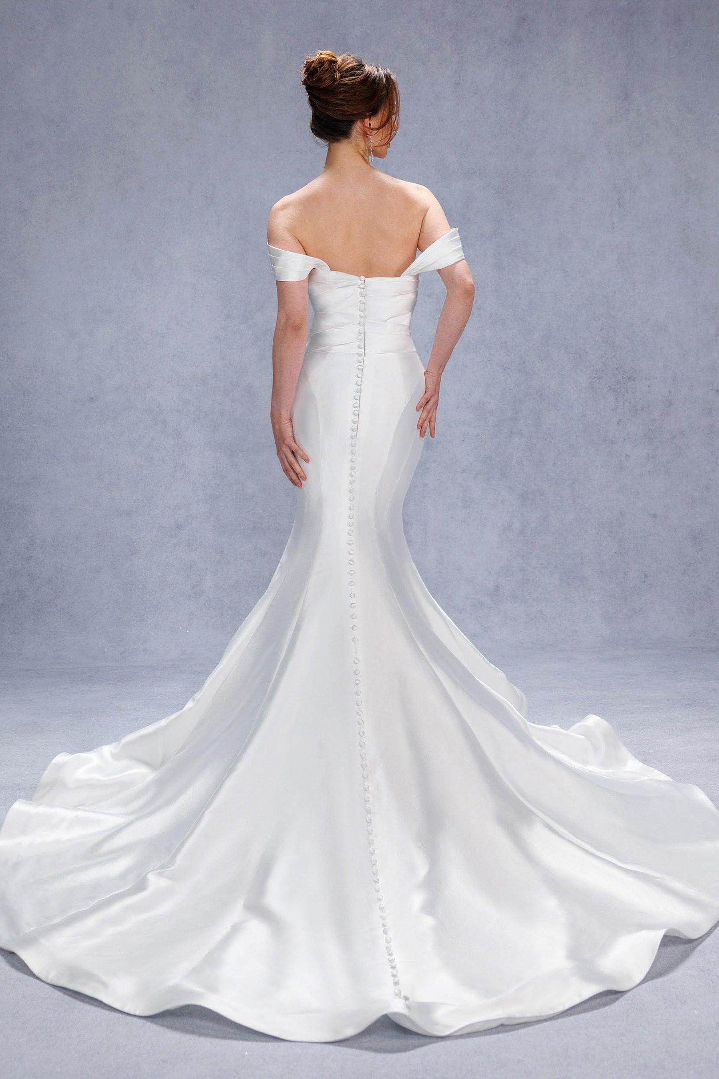 Trumpet-Mermaid Court Train Glitter Wedding Dress CW3334