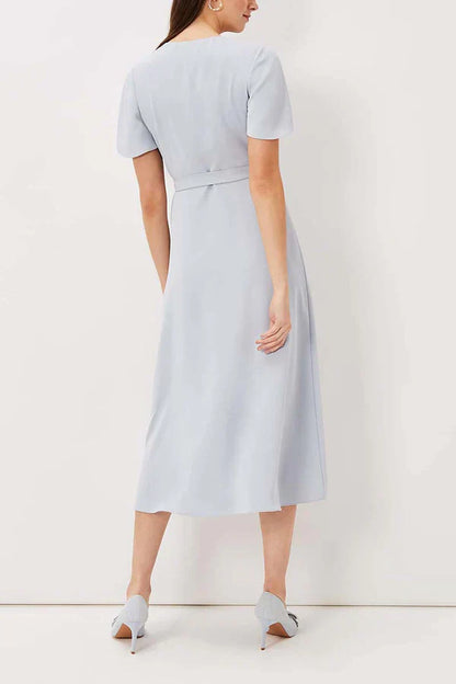 Sexy V-neck short sleeved chiffon plus size mother of the bride dress