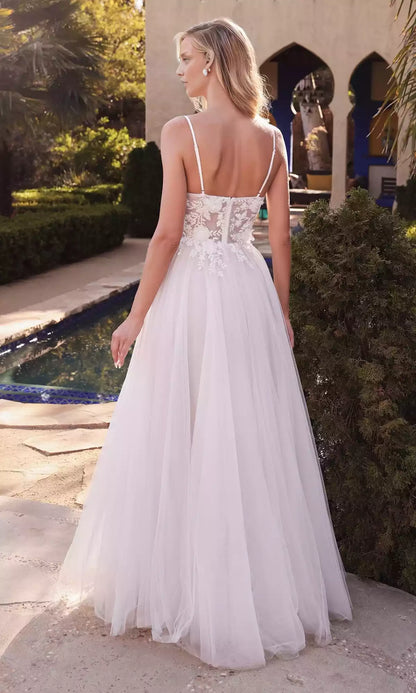 Classic long see through lace tight corset with deep V-neck and full lining A-line, charming and alluring Prom Dresses