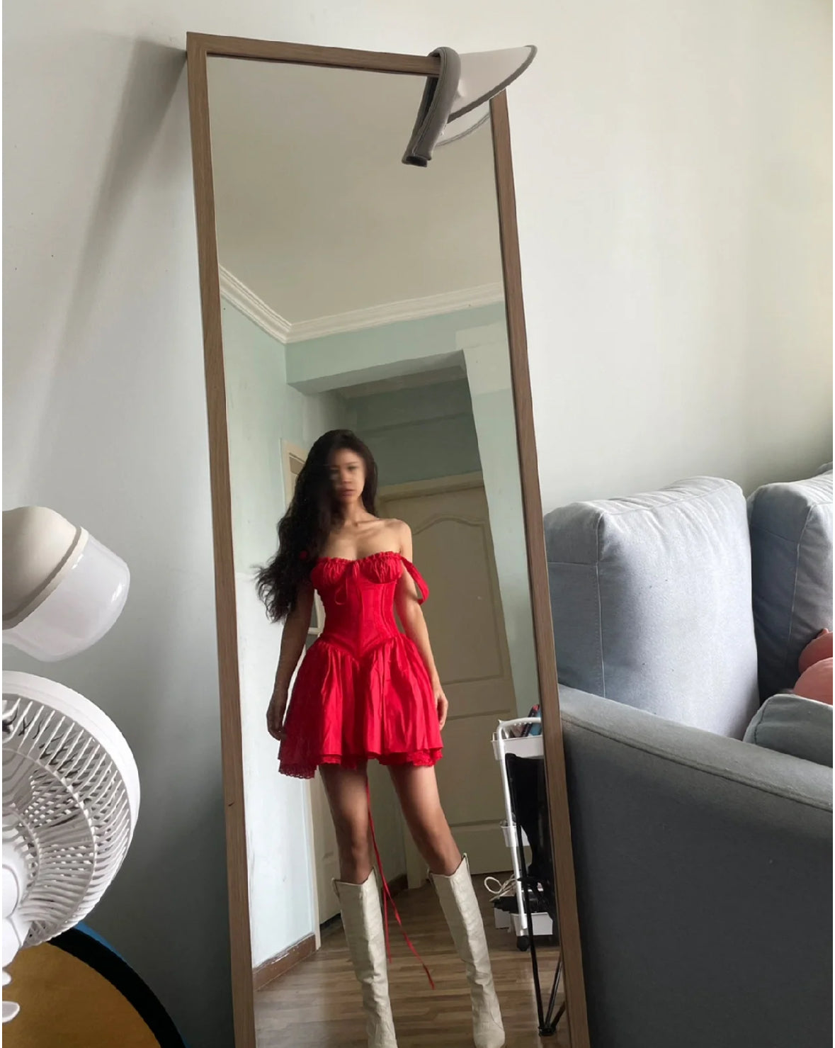 Cute A line Square Neck Red Short Lace Homecoming Dress Summer Hoco Dresses Mini Night Cocktail Dress DH2481