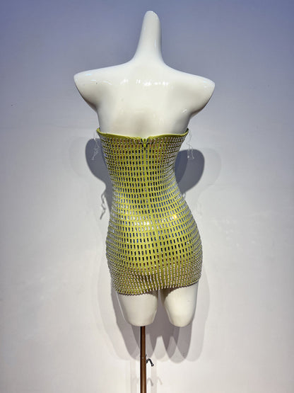 Sexy Sheath Strapless Green Tight Formal Homecoming Dresses 18th Birthday Outfits Graduation Dress Short Mini Hoco Dresses DH2547
