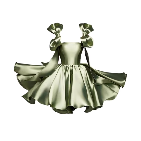 Cute Ball Gown Straps Pink Satin Short Formal 8th Grade Homecoming Dresses Middle School Cocktail Dress Hoco Outfits DH2591