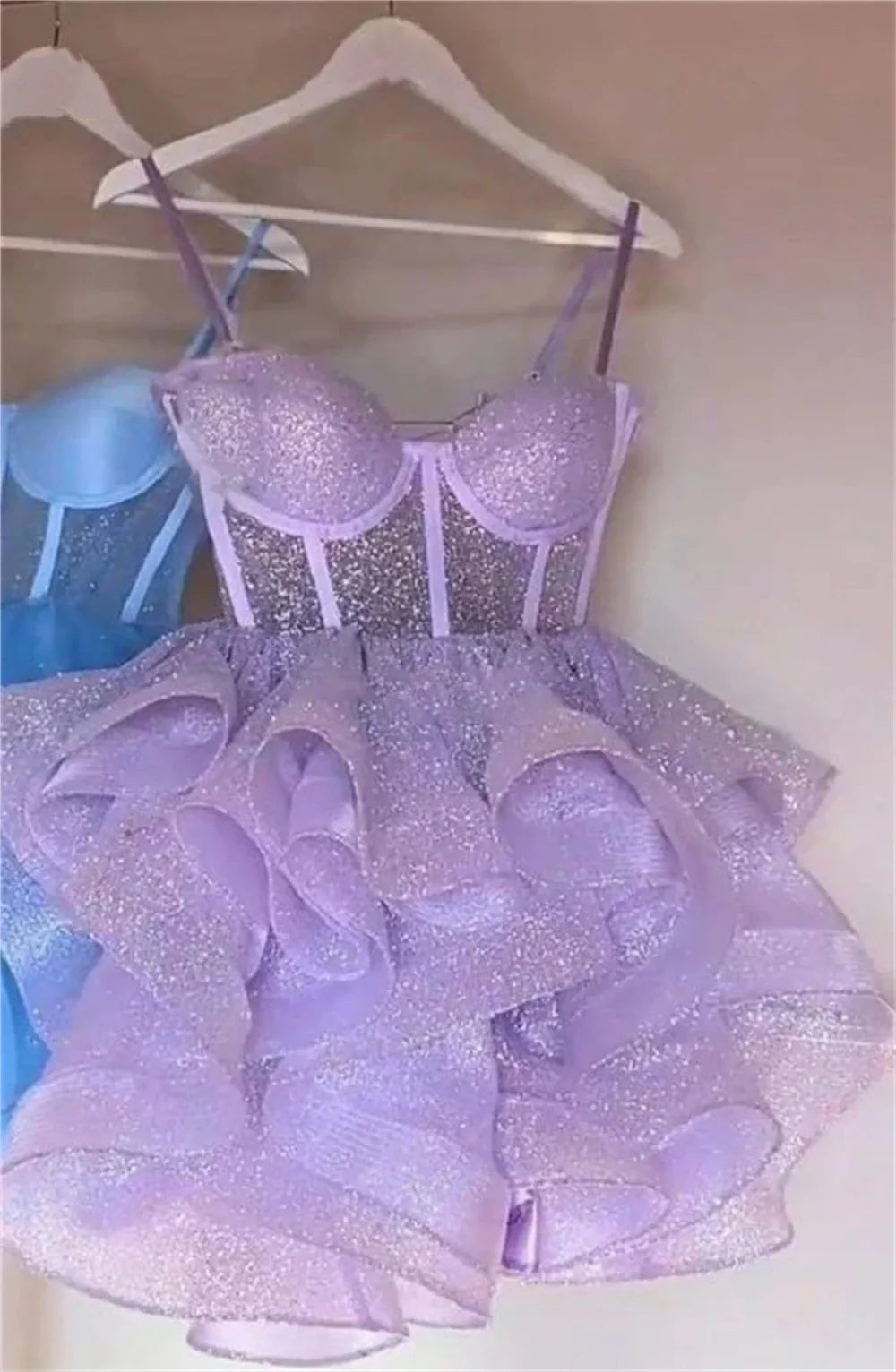 Princess Ball Gown Spaghetti Straps Tulle Formal Homecoming Dresses 8th Grad Dance Graduation Dress Short Hoco Dresses DH2613