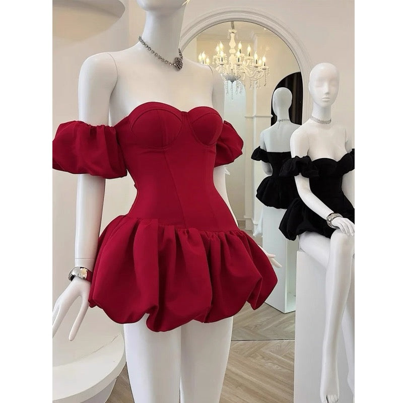 Cute Ball Gown Off The Shoulder White Satin Short Formal 8th Grade Homecoming Dresses Middle School Cocktail Dress Hoco Outfits DH2627