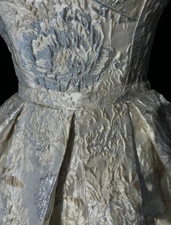 Vintage Silvery A-Line Homecoming Dress Spaghetti Strap Party Dress Short Cocktail Dress HZ1024