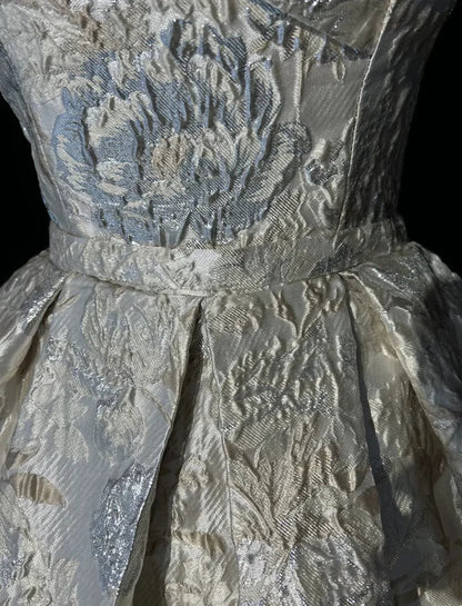 Vintage Silvery A-Line Homecoming Dress Spaghetti Strap Party Dress Short Cocktail Dress HZ1024