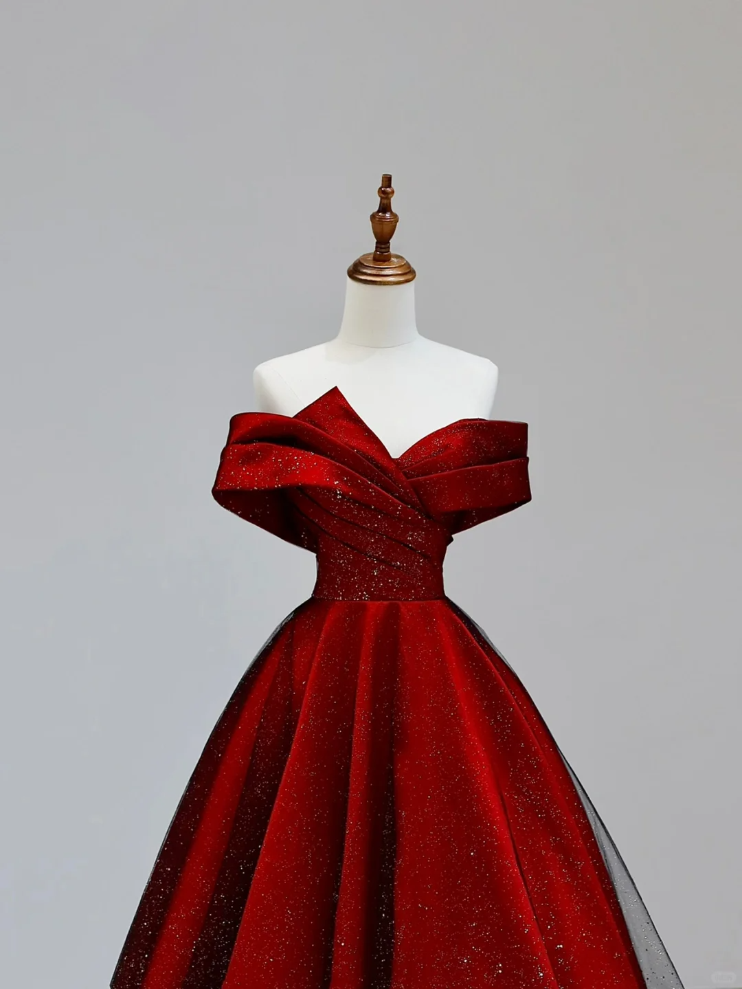 Elegant Glamour Ball Gown Off The Shoulder Red Prom Dress Party Dress Long Evening Dresses DP1555