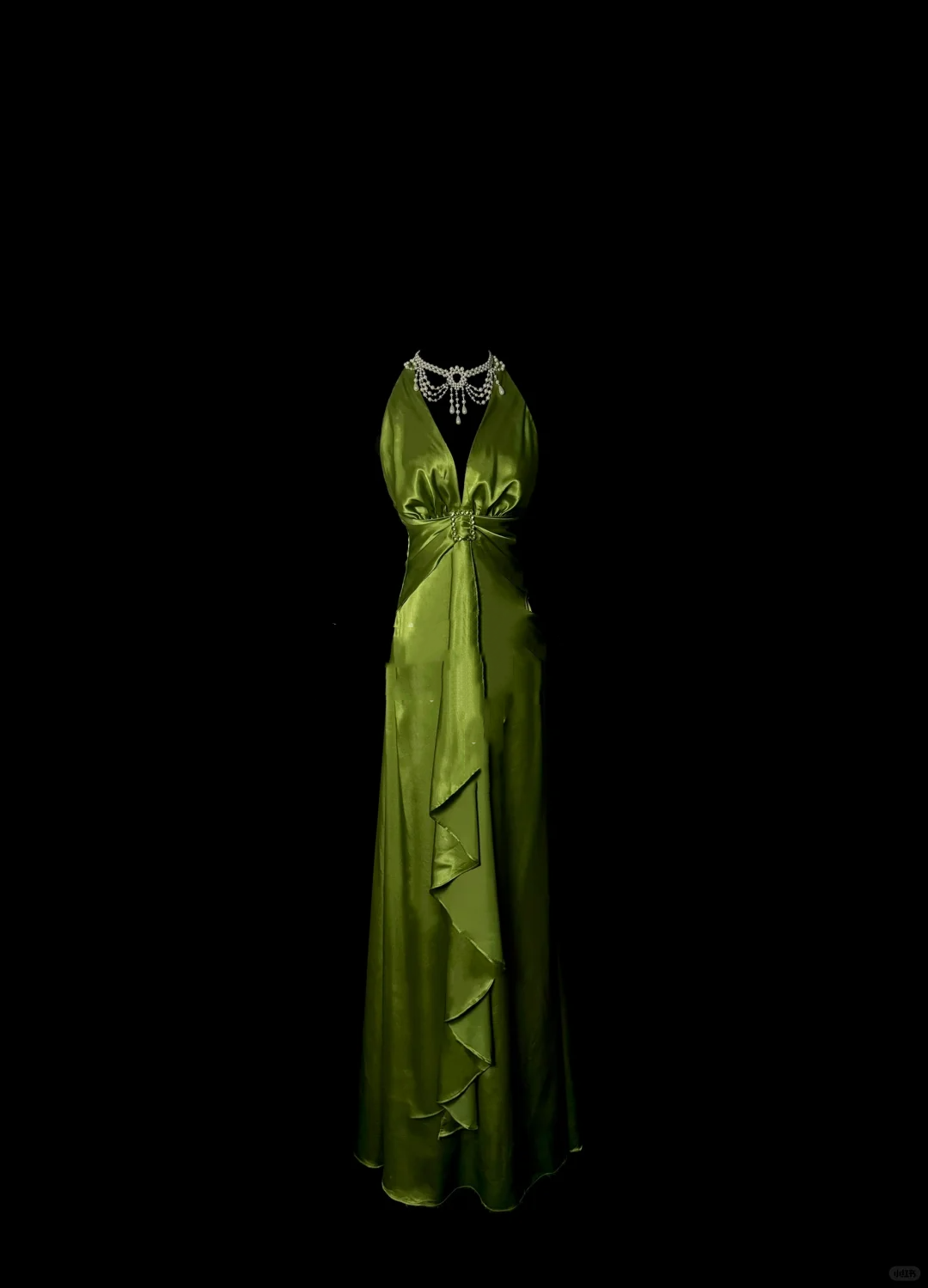Retro Sheath Halter Green 20th Birthday Dress Long Prom Dress Birthday Outfits For Women DP2072