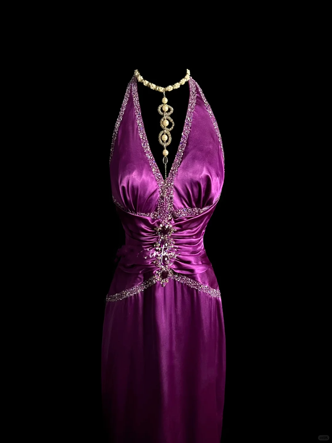 Elegant Glamour Mermaid Halter Grape Backless Satin Long Prom Dresses Party Dress Evening Dress DP914