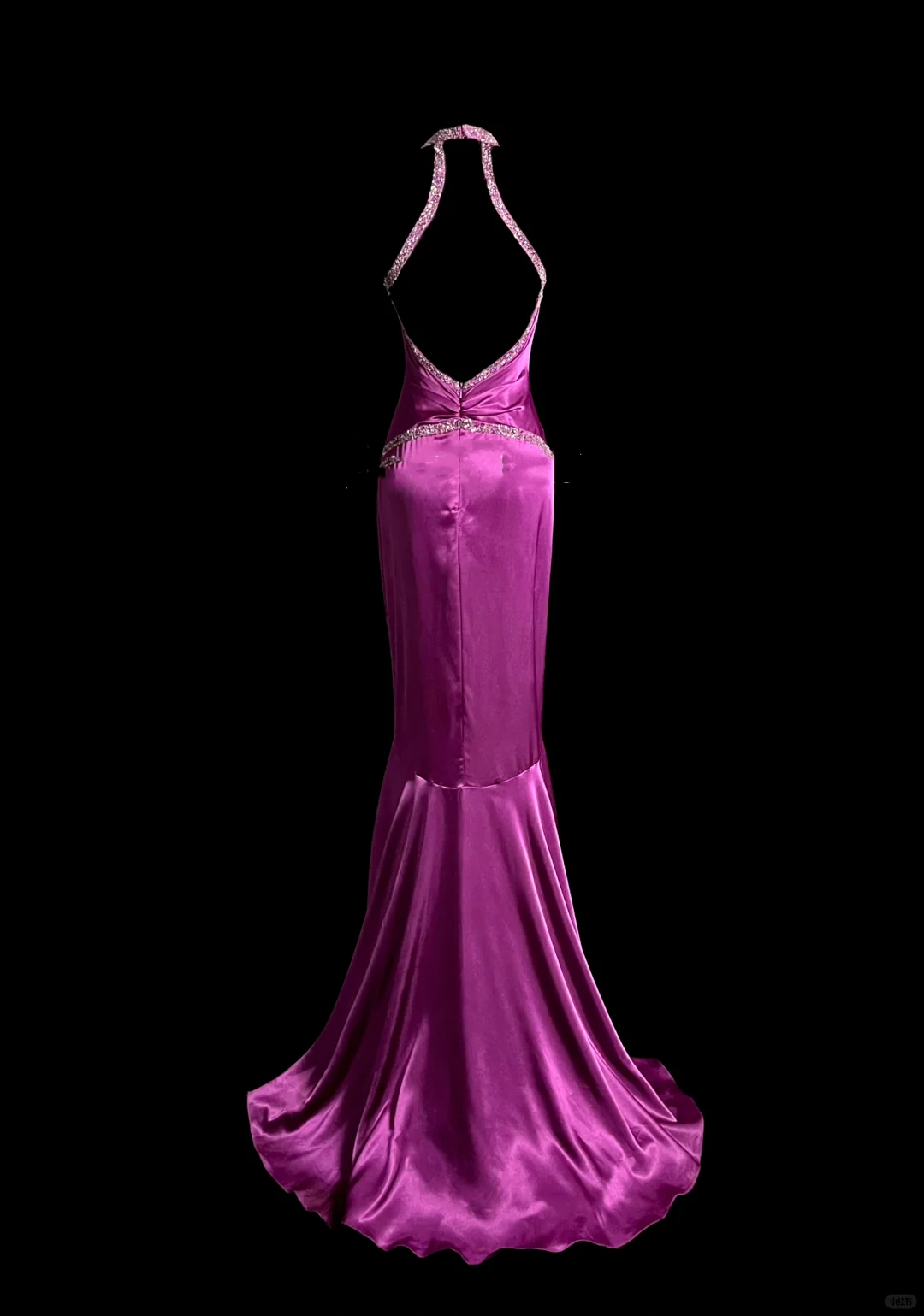 Elegant Glamour Mermaid Halter Grape Backless Satin Long Prom Dresses Party Dress Evening Dress DP914