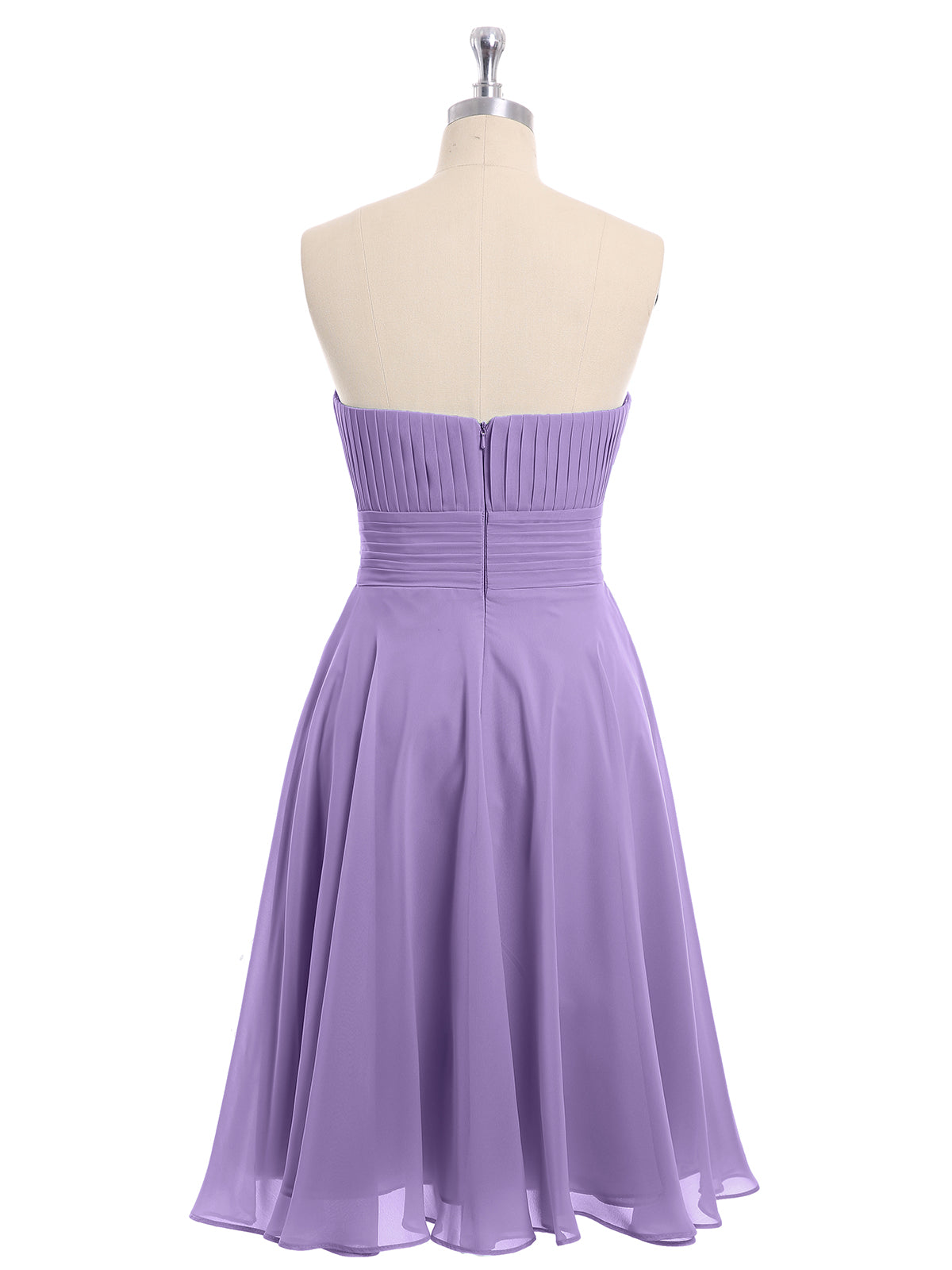 Straight Across Strapless Short Bridesmaid Gown Tahiti