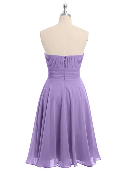 Straight Across Strapless Short Bridesmaid Gown Tahiti