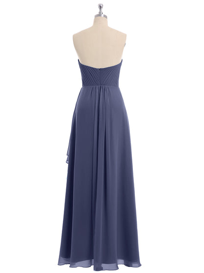 Strapless Sweetheart neck Long Dress with Beaded Stormy