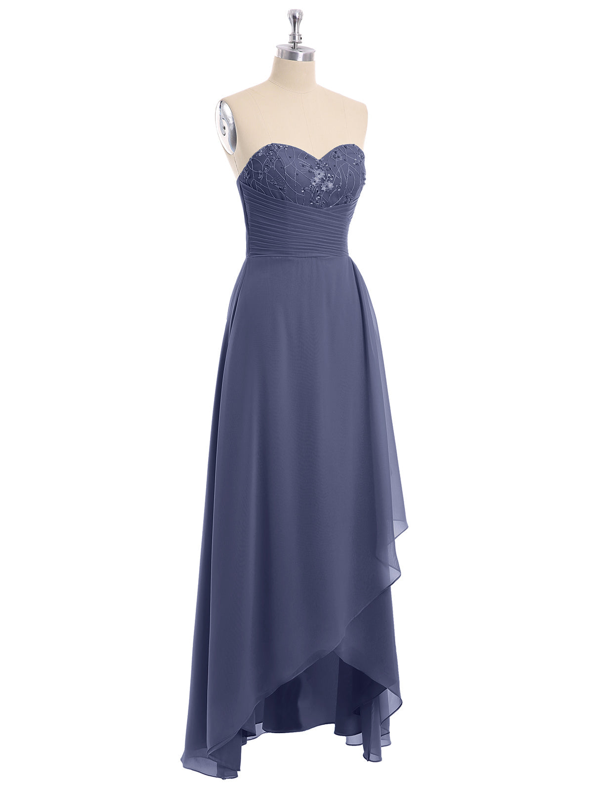 Strapless Sweetheart neck Long Dress with Beaded Stormy