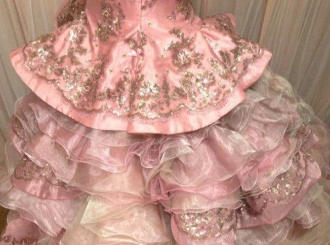 Sweet A-Line Strapless Satin Tulle Sequined Wedding Dress Beaded Diamond Long Ball Gown  ED01585