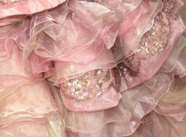 Sweet A-Line Strapless Satin Tulle Sequined Wedding Dress Beaded Diamond Long Ball Gown  ED01585
