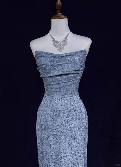 Mermaid Strapless Sequined Long Prom Dress Elegant Formal Evening Dress ED01633