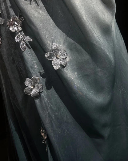 Elegant Chiffon Mermaid Gown  for Prom&Party 🎐Spaghetti Strap Sequined Applique Evening Gown  ED01646
