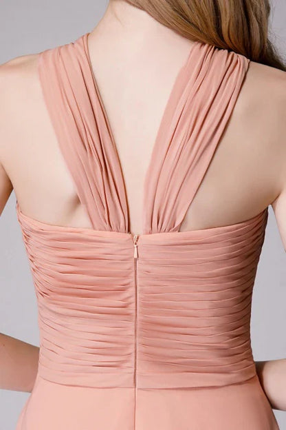 🩷Glam Blush Pink Prom & Wedding Dress-Sweet 16 Chiffon Evening Gown for Graduation & Quinceanera ED01931