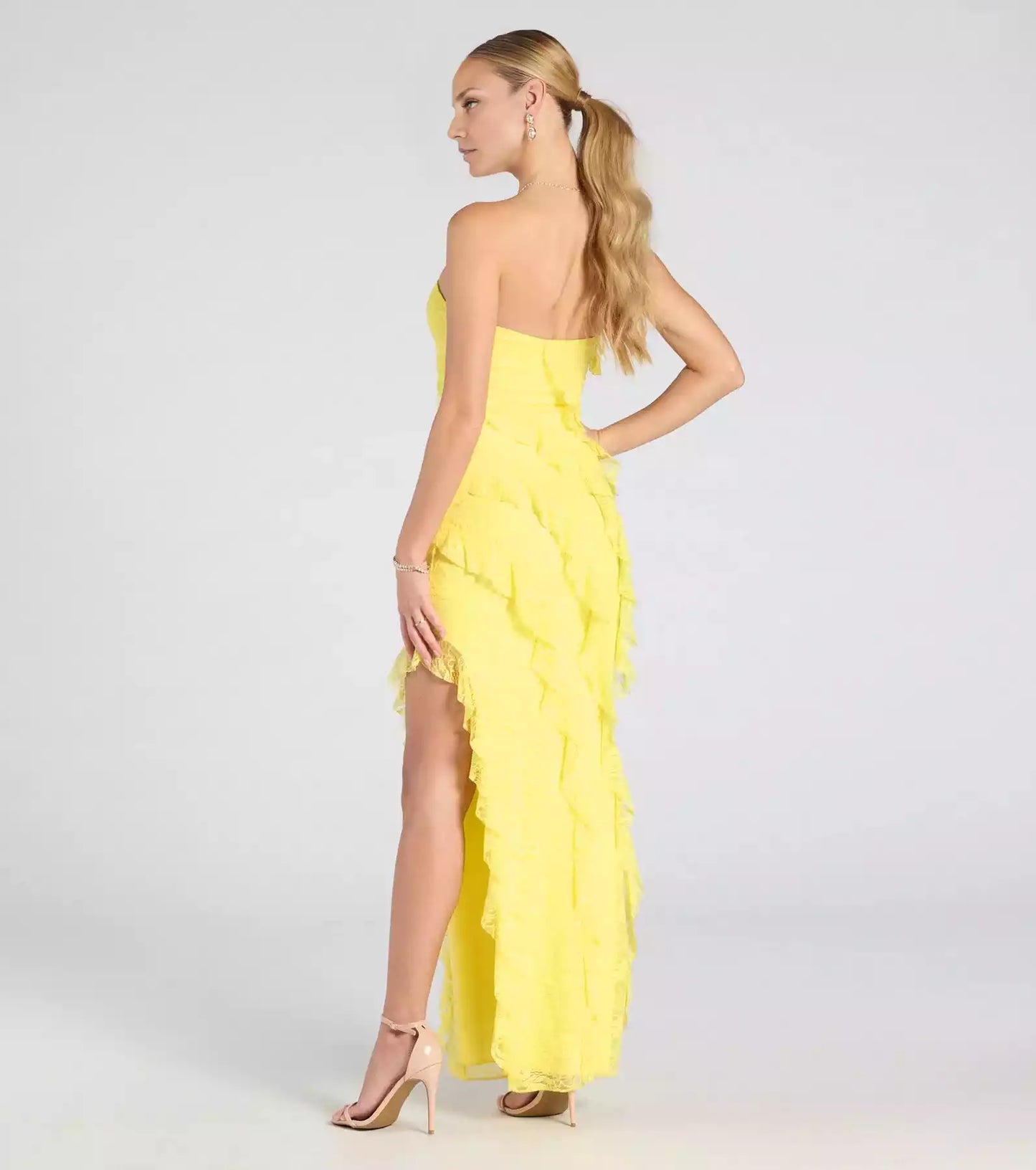 Elegant high neck off shoulder side zipper, high side seam, tight silhouette, long hem Prom Dresses