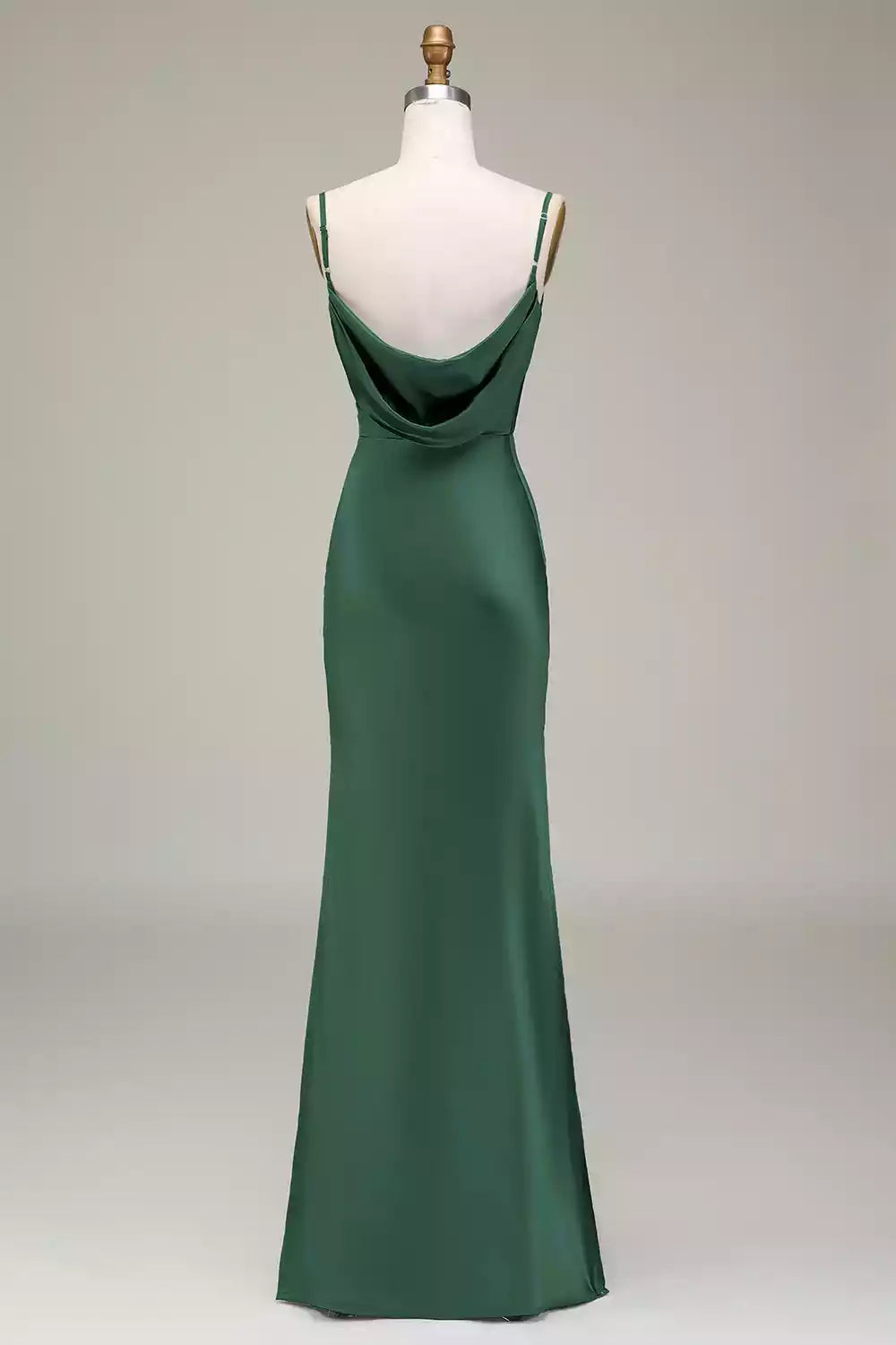 Exquisite slim shoulder strap sleeveless satin slim fit long Bridesmaid Dresses