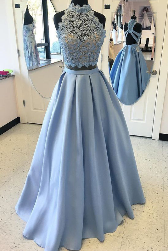 A-line/Princess Sleeveless Criss-cross Beading Long Satin Prom Dresses