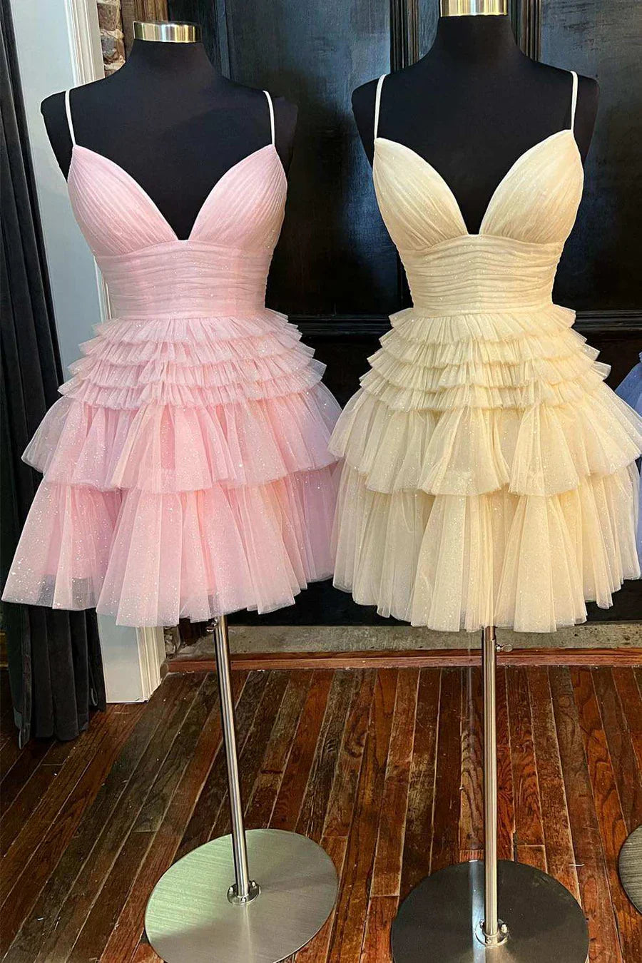 Periwinkle Corset Ruffle Homecoming Dress Sweetheart