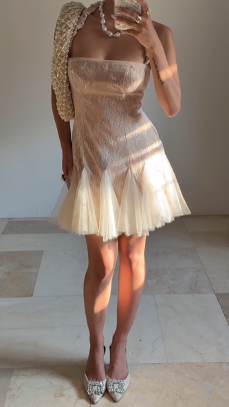 Sweet Tulle Lace Halter Homecoming Dress Short Party Dress cc2929