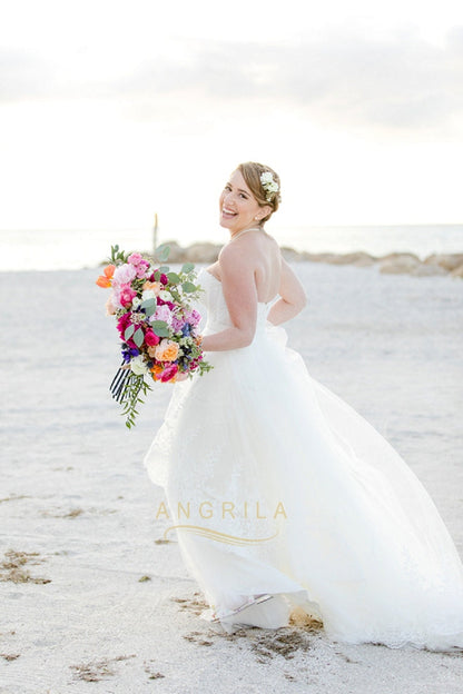 A-Line/Princess Sweetheart Wedding Dresses with Layers