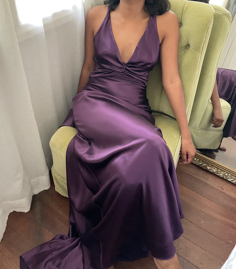 Sexy V-Neck Long Prom Evening Dresses, Simple Party Dresses  cc2086