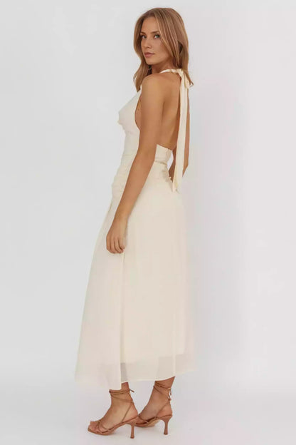 Gorgeous backless lining, waist strap, back with zipper Prom Dresses
