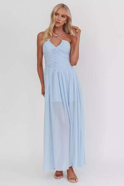 Gorgeous pleated corset with adjustable shoulder straps and zipper at the back Prom Dresses