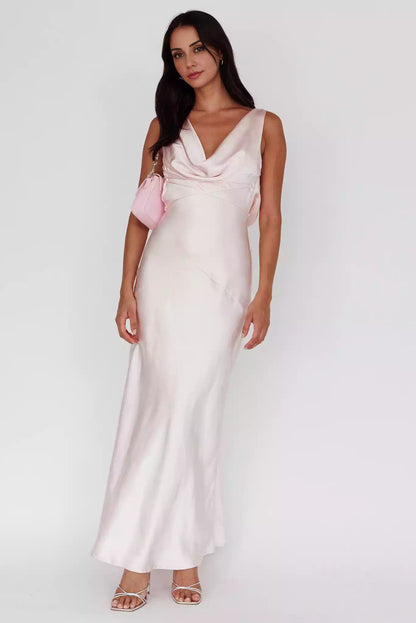Gorgeous unlined scarf collar with lace up back and hidden side zipper Prom Dresses