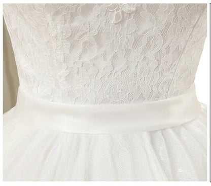 Customized Large Size Wedding Dress Ball Gowns Bride Embroidery Lace Up Flower Dresses
