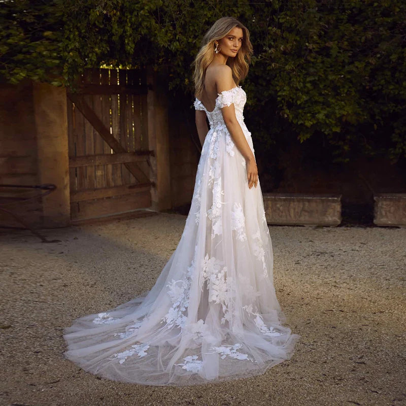 Elegant Wedding Dress Robe De Soiree for Bride to Be