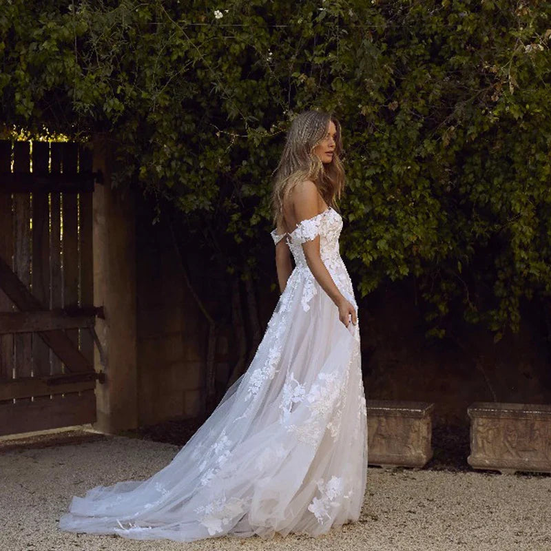 Elegant Wedding Dress Robe De Soiree for Bride to Be